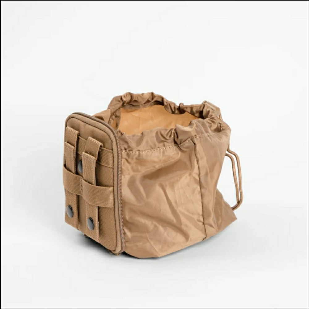 Men's Tactical Baby Gear Drawstring Utility Pouch Tan Brown